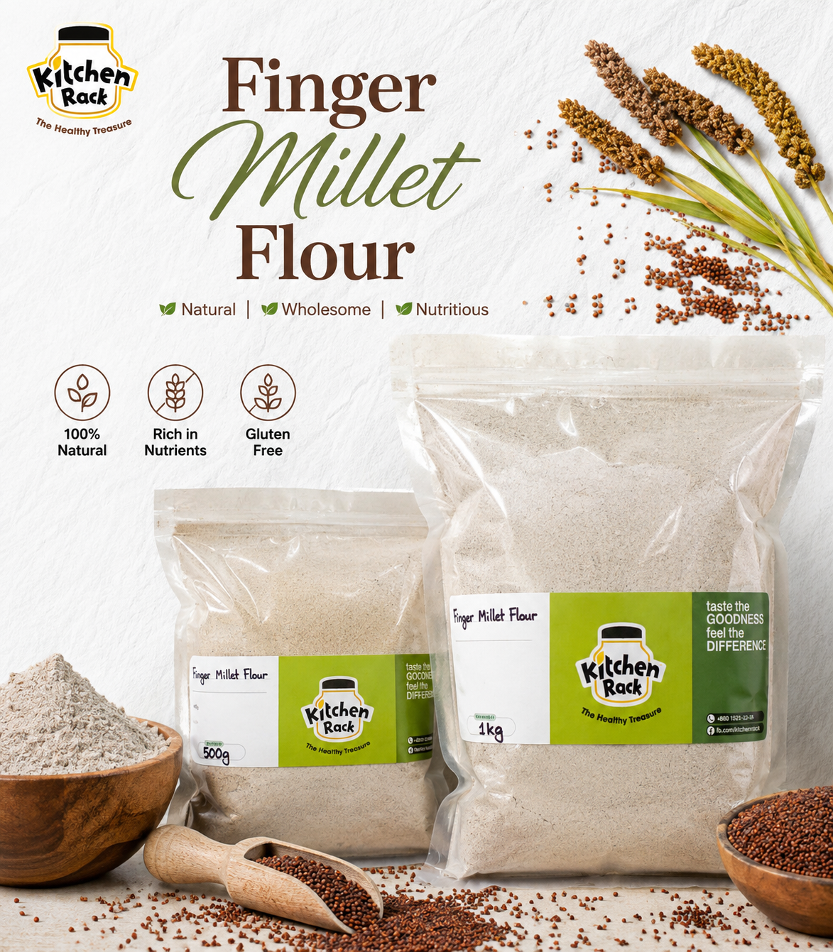 IMG_3378 Finger Millet Flour — রাগি আটা - Image 1